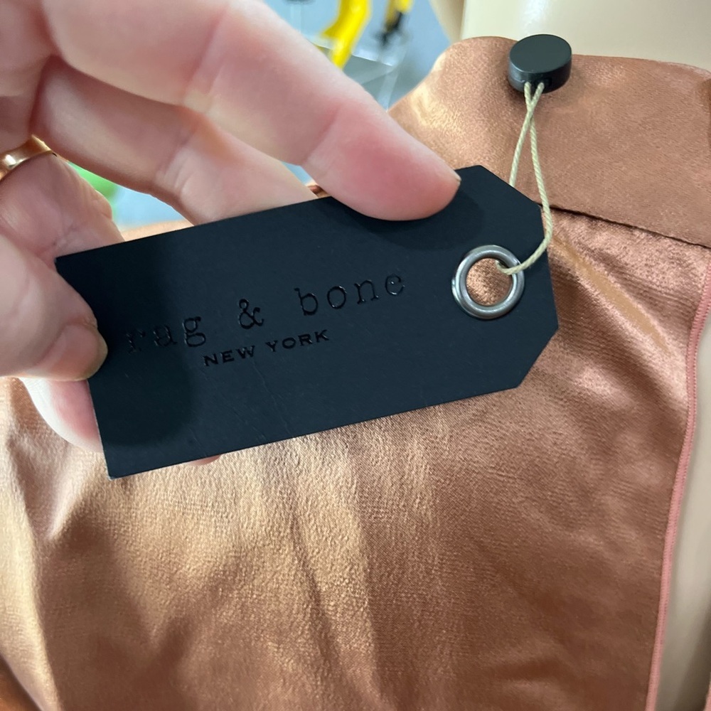 Rag & Bone Audrey Mini Dress in Cork Rose Gold-10 NWT - Picture 9 of 11